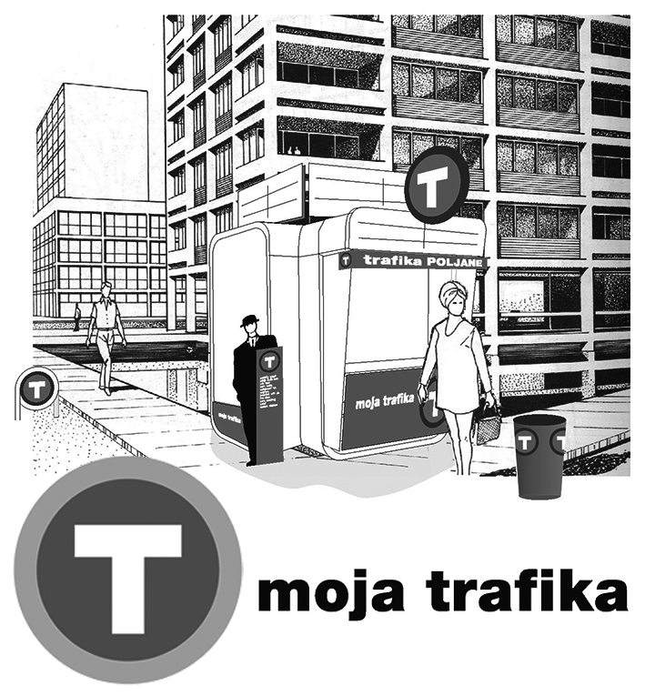 vizualna identiteta Trafik za tobačno tovarno Ljubljana